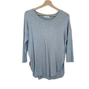 Babaton Heather Gray Long Sleeve Scoop Neck Top - Size M